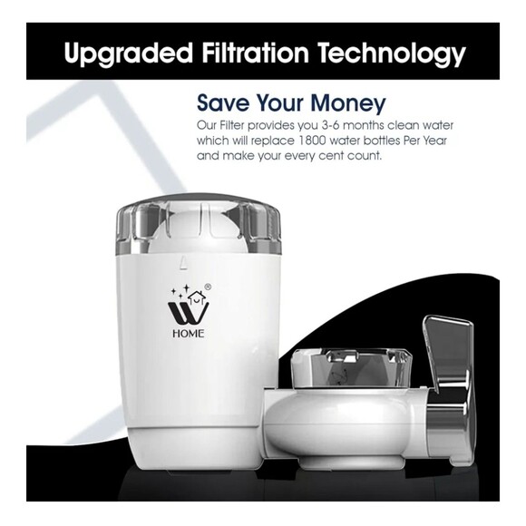 WBM FAUCET FILTER Reduces Lead, Chlorine & Bad Taste, BPA Free, Water Purifier - Picture 2 of 6